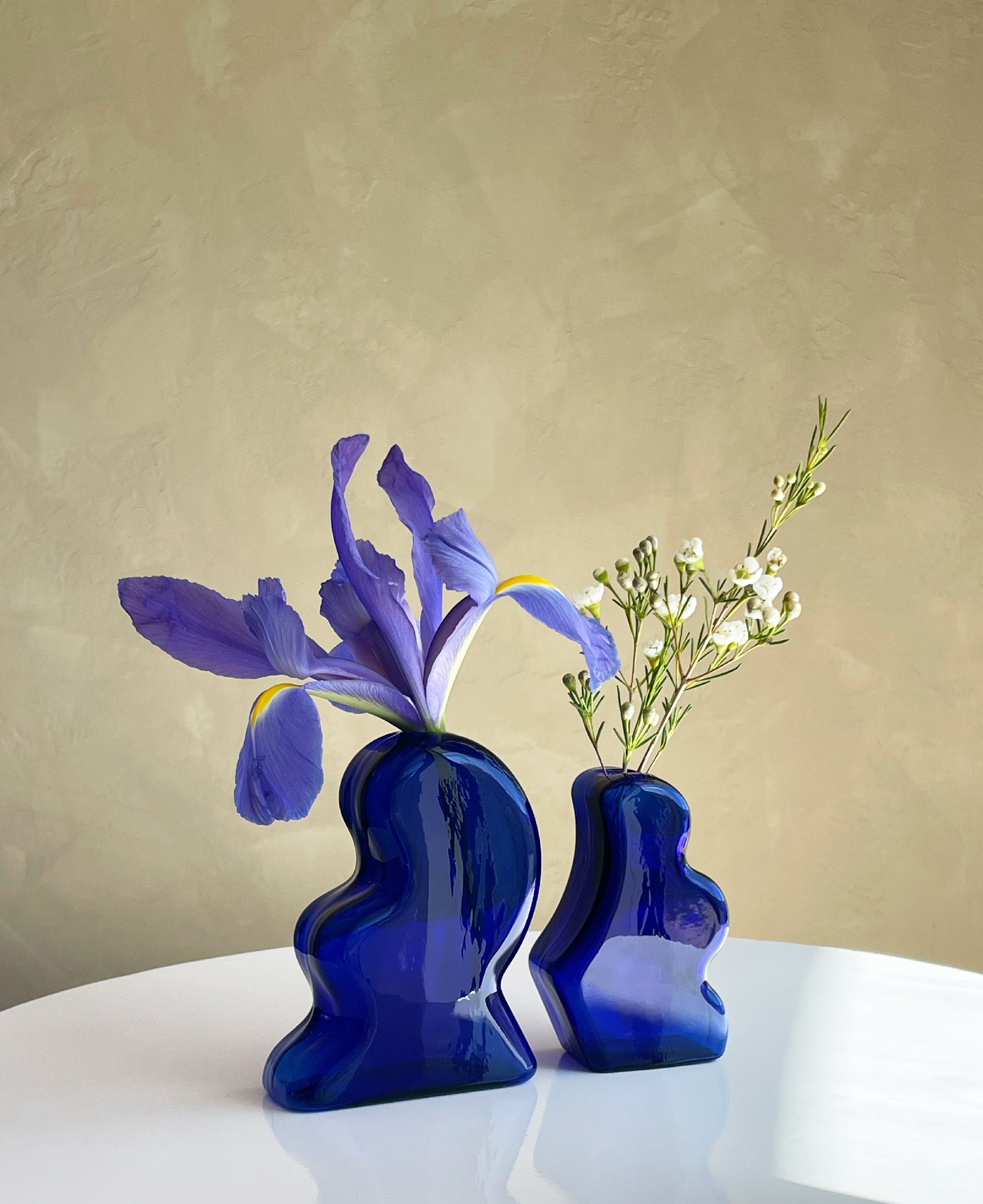 Blue hotsell open vase